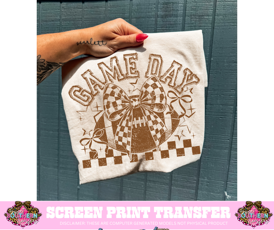 SINGLE COLOR SCREEN PRINT - GAME DAY FOOTBALL