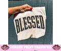 SINGLE COLOR SCREEN PRINT - BLESSED DISTRESSED