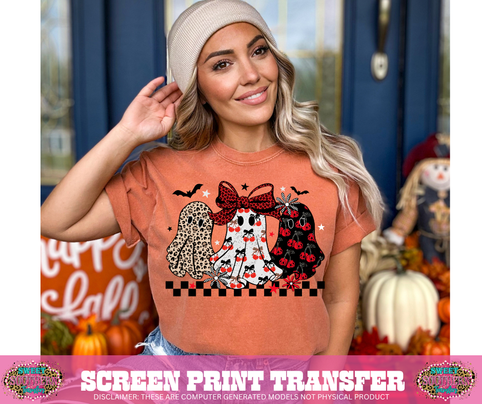 FULL COLOR SCREEN PRINT - 3 GHOSTS