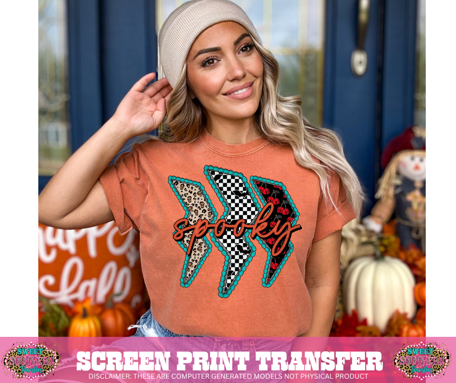 FULL COLOR SCREEN PRINT - SPOOKY 3 BOLT
