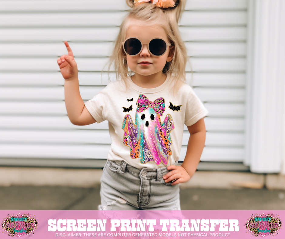 FULL COLOR SCREEN PRINT - GLITTER GHOSTS