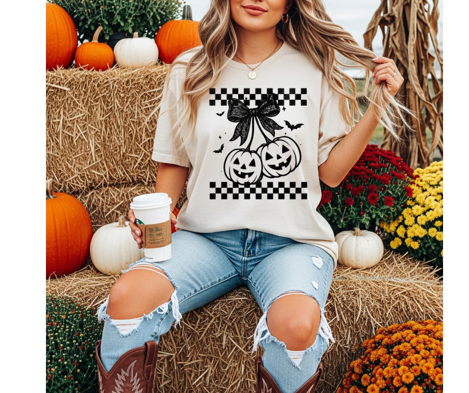 SINGLE COLOR SCREEN PRINT - CHECKERED CHERRY