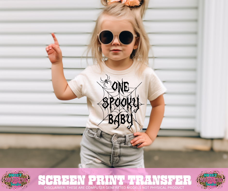 SINGLE COLOR SCREEN PRINT - ONE SPOOKY BABE