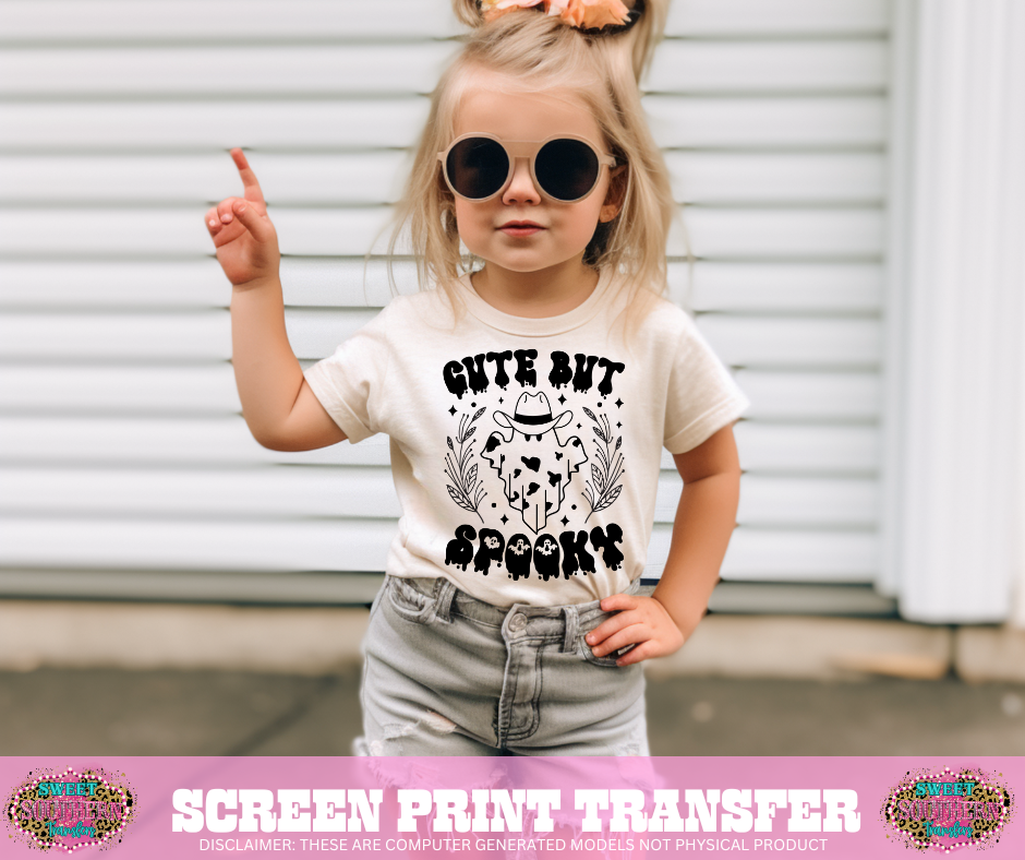 SINGLE COLOR SCREEN PRINT - CUTE BUT SPOOKY
