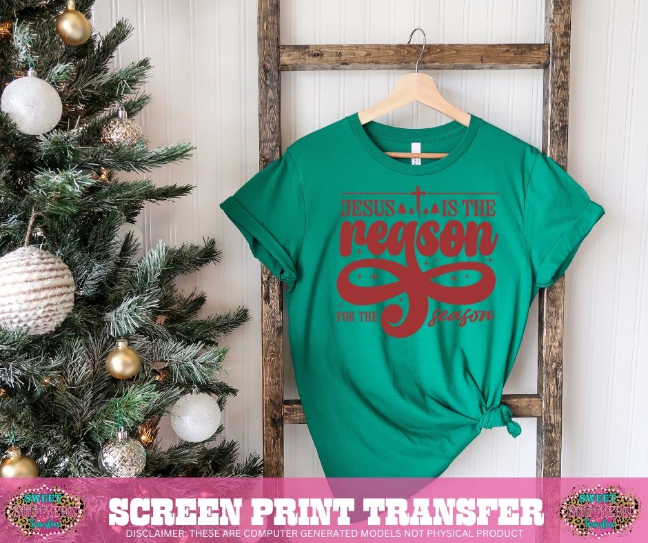 SINGLE COLOR SCREEN PRINT - JESUS IS THE REASON