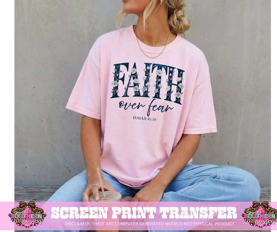 FULL COLOR SCREEN PRINT - FAITH FLORAL