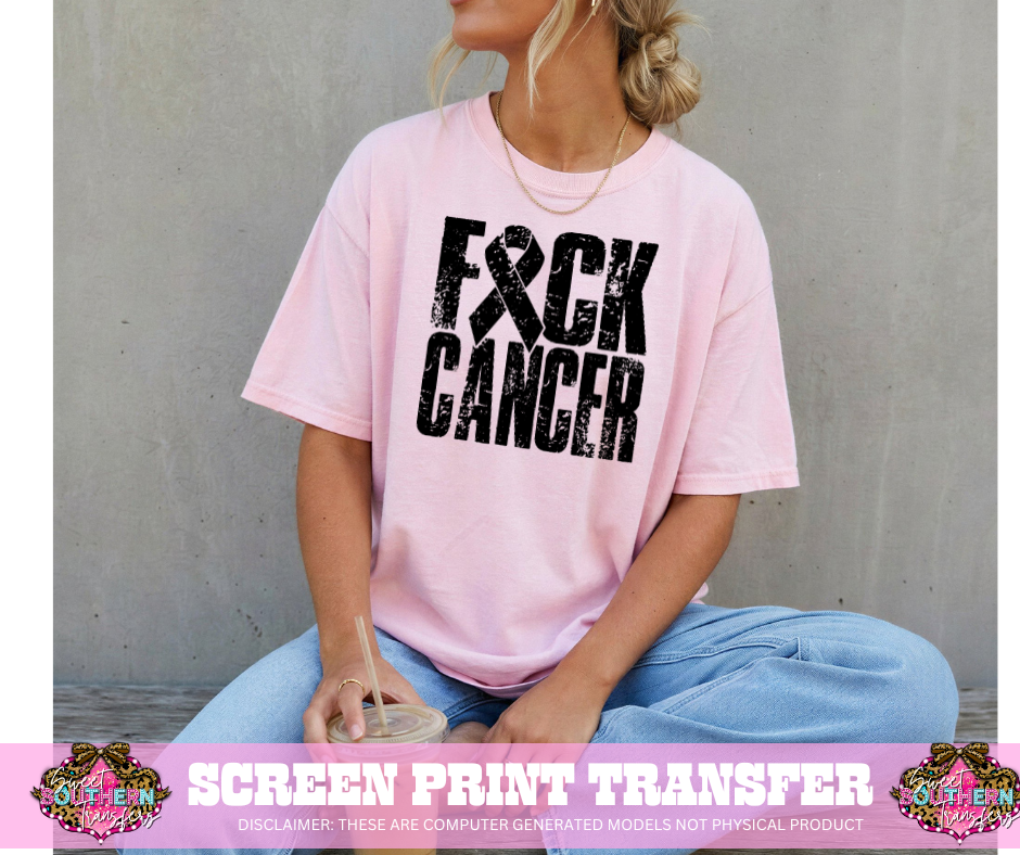 SINGLE COLOR SCREEN PRINT - F CANCER