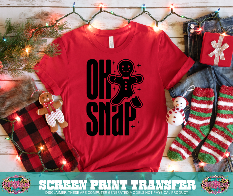 SINGLE COLOR SCREEN PRINT - OH SNAP