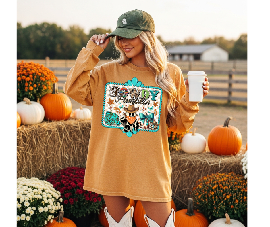 FULL COLOR SCREEN PRINT - HOWDY PUMPKIN