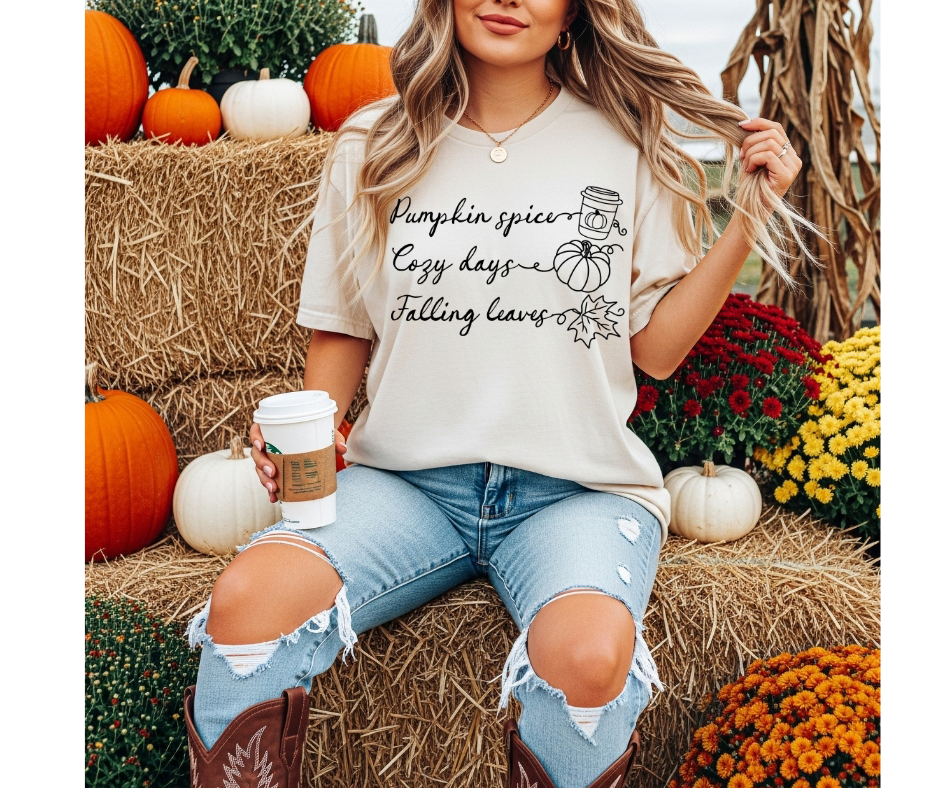 SINGLE COLOR SCREEN PRINT - PUMPKIN COZY DAYS