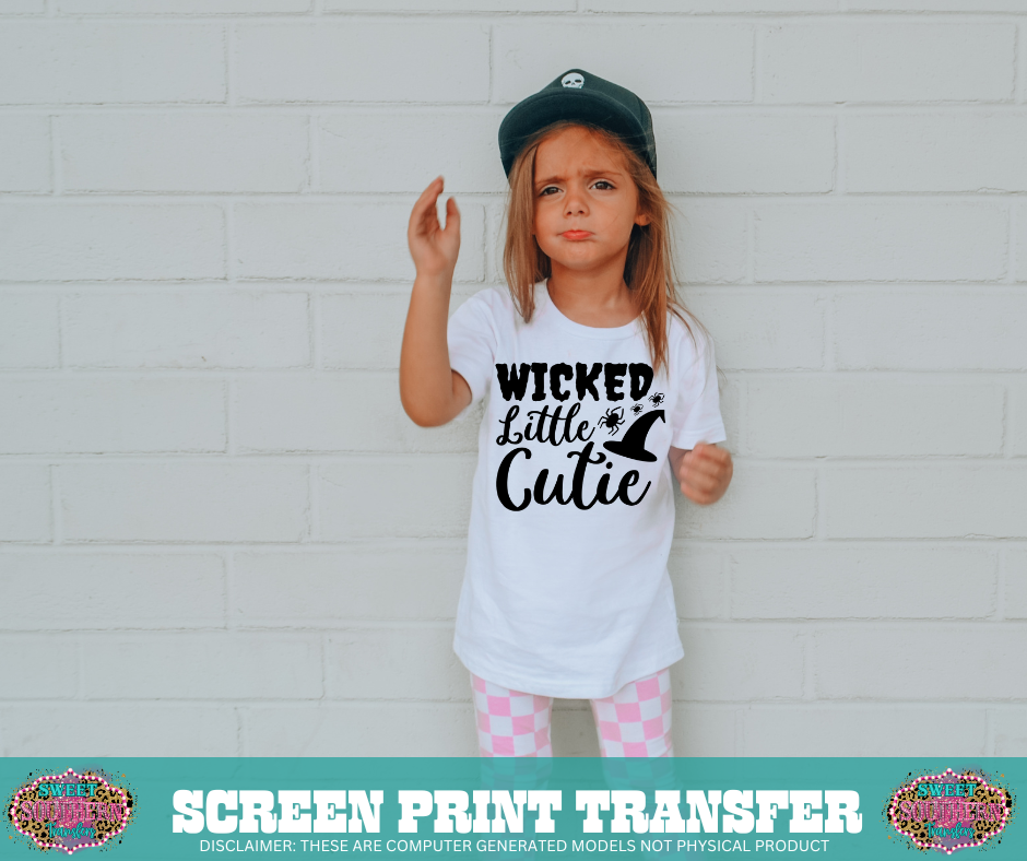 SINGLE COLOR SCREEN PRINT - WICKED LITTLE CUTIE