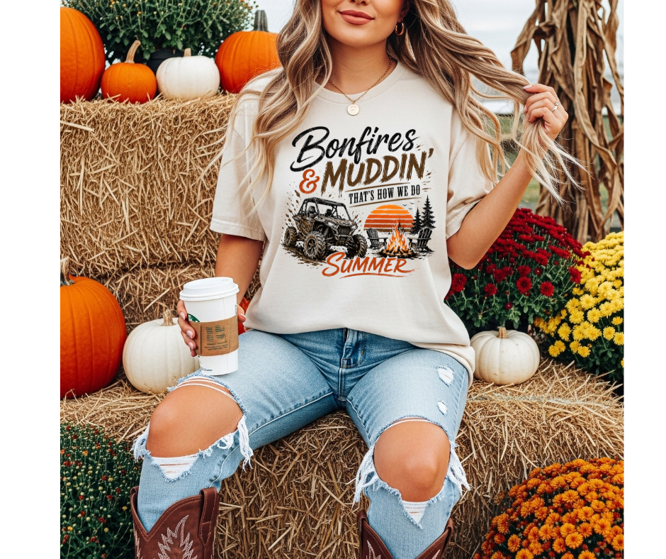 FULL COLOR SCREEN PRINT - BONFIRES AND MUDDIN
