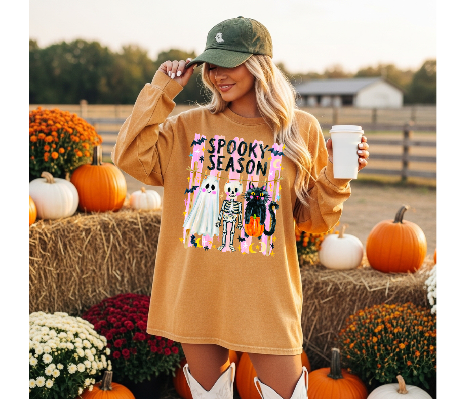FULL COLOR SCREEN PRINT - SPOOKY SEASON STRIPES