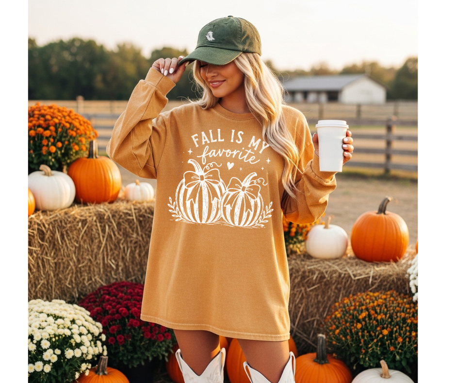 SINGLE COLOR SCREEN PRINT - FALL IS MY FAVORITE PUMPKIN
