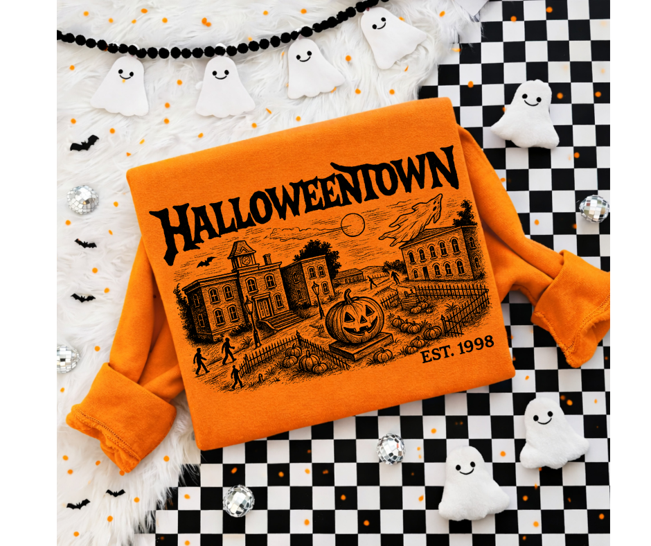 SINGLE COLOR SCREEN PRINT - HALLOWEEN T O W N