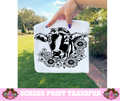 SINGLE COLOR SCREEN PRINT - SUNFLOWER COW
