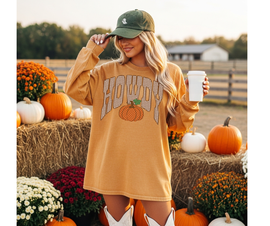 FULL COLOR SCREEN PRINT - HOWDY PUMPKIN