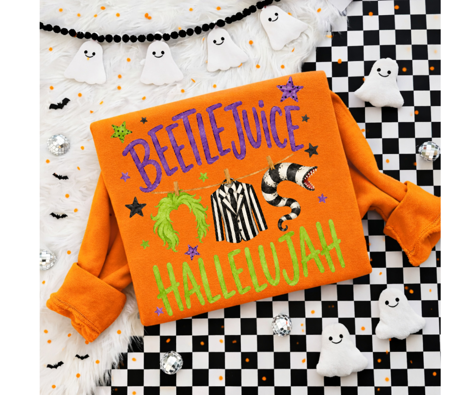 FULL COLOR SCREEN PRINT - BETTLE JUICE HALLELUJAH