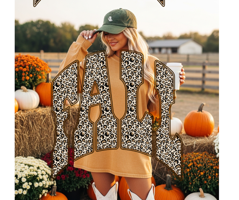 FULL COLOR SCREEN PRINT - FALL CHEETAH