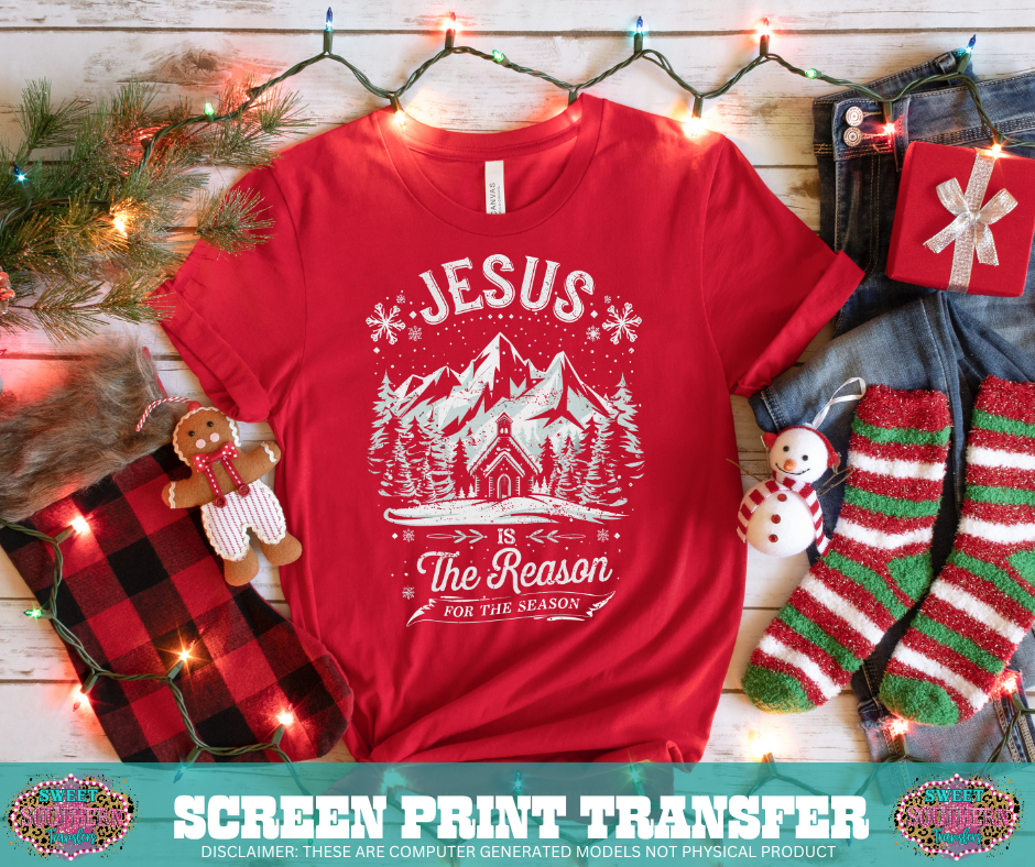 SINGLE COLOR SCREEN PRINT - JESUS IS THE REASON