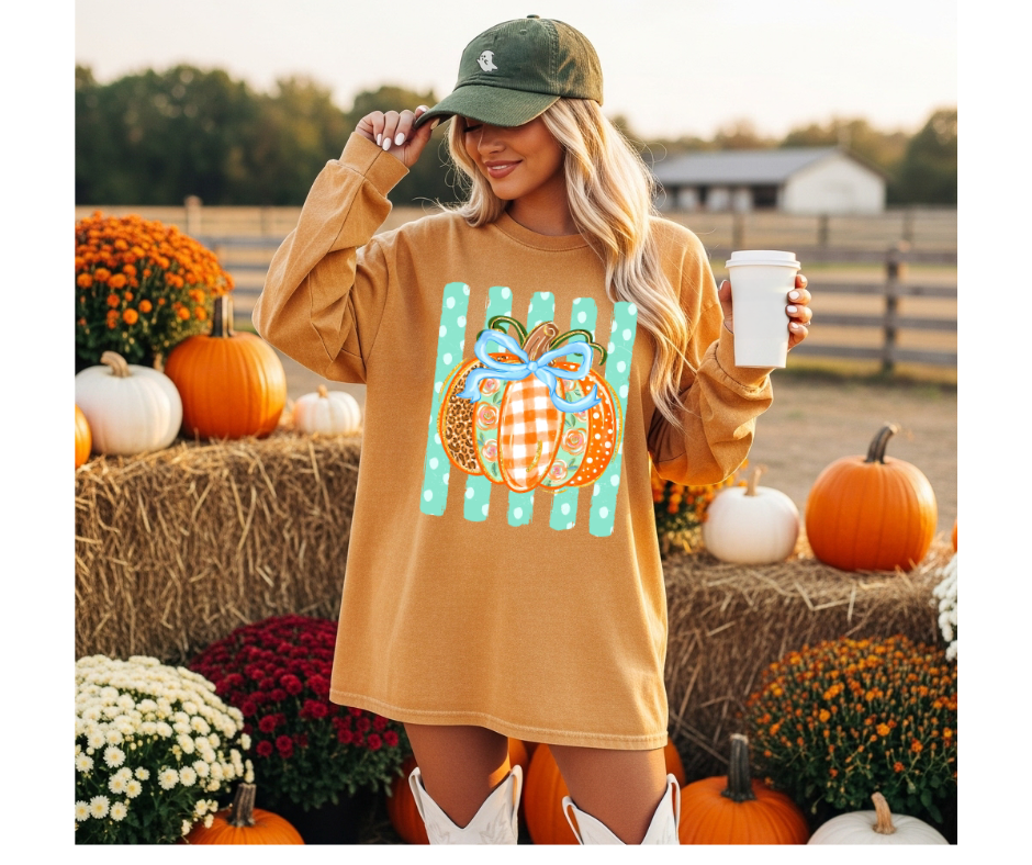 FULL COLOR SCREEN PRINT - PUMPKIN DOTS