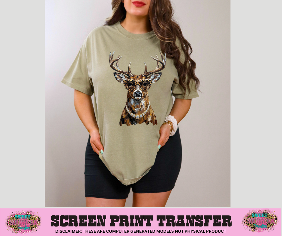 FULL COLOR SCREEN PRINT - DEER CHEETAH