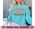 FULL COLOR SCREEN PRINT - COZY SEASON CHEEETAH