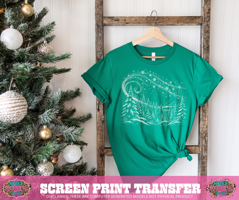 SINGLE COLOR SCREEN PRINT - WINTER TREES