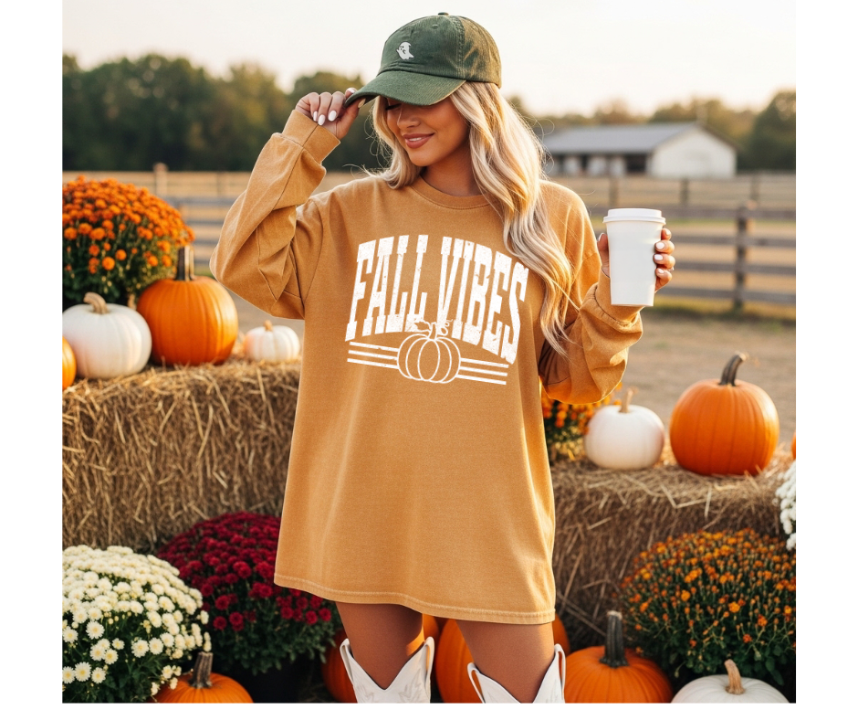 SINGLE COLOR SCREEN PRINT - FALL DISTRESSED