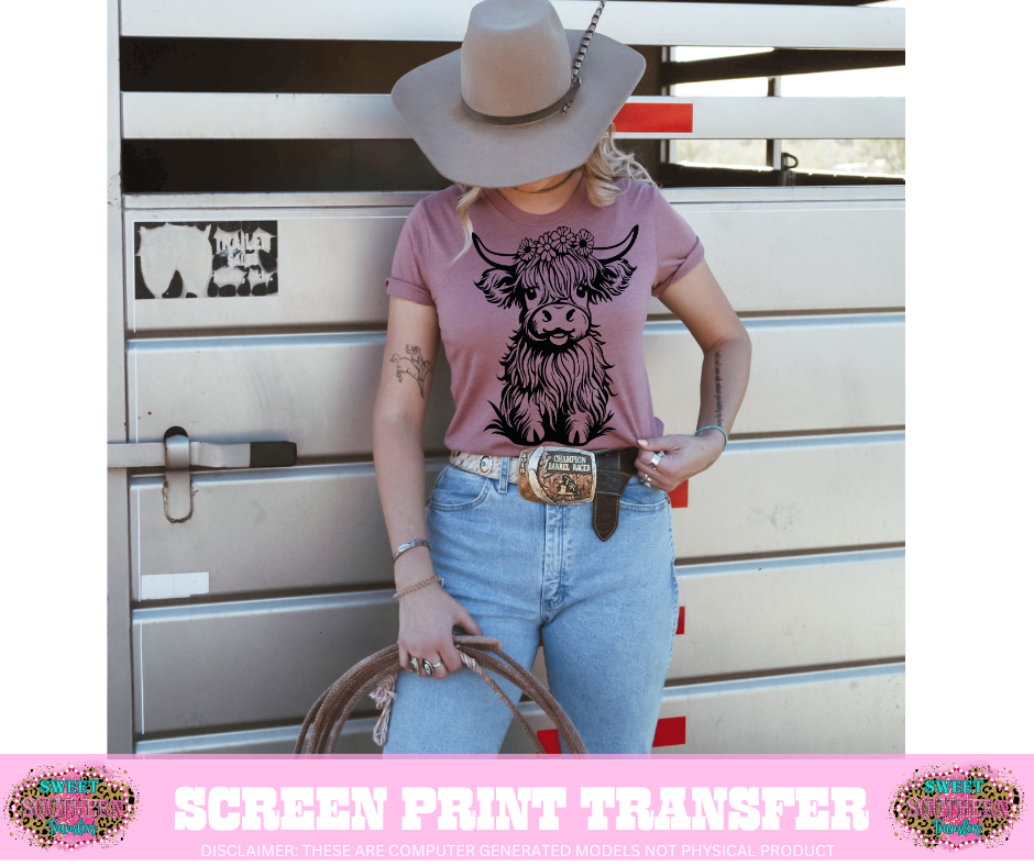 SINGLE COLOR SCREEN PRINT - COW