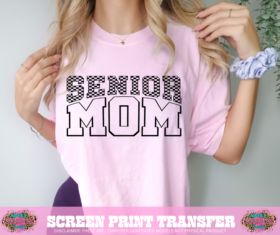 SINGLE COLOR SCREEN PRINT TRNASFER -  SENIOR MOM 2026