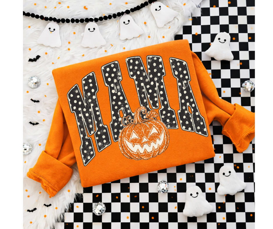 FULL COLOR SCREEN PRINT - MAMA DOT PUMPKIN