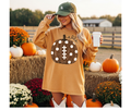 FULL COLOR SCREEN PRINT - PUMPKIN DOTS FOOTBALL