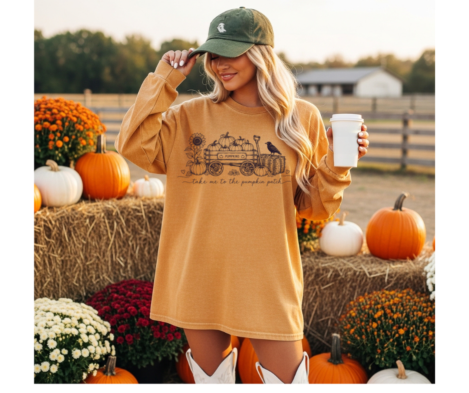SINGLE COLOR SCREEN PRINT - TAKE ME TO THE PUMPKIN PATCH