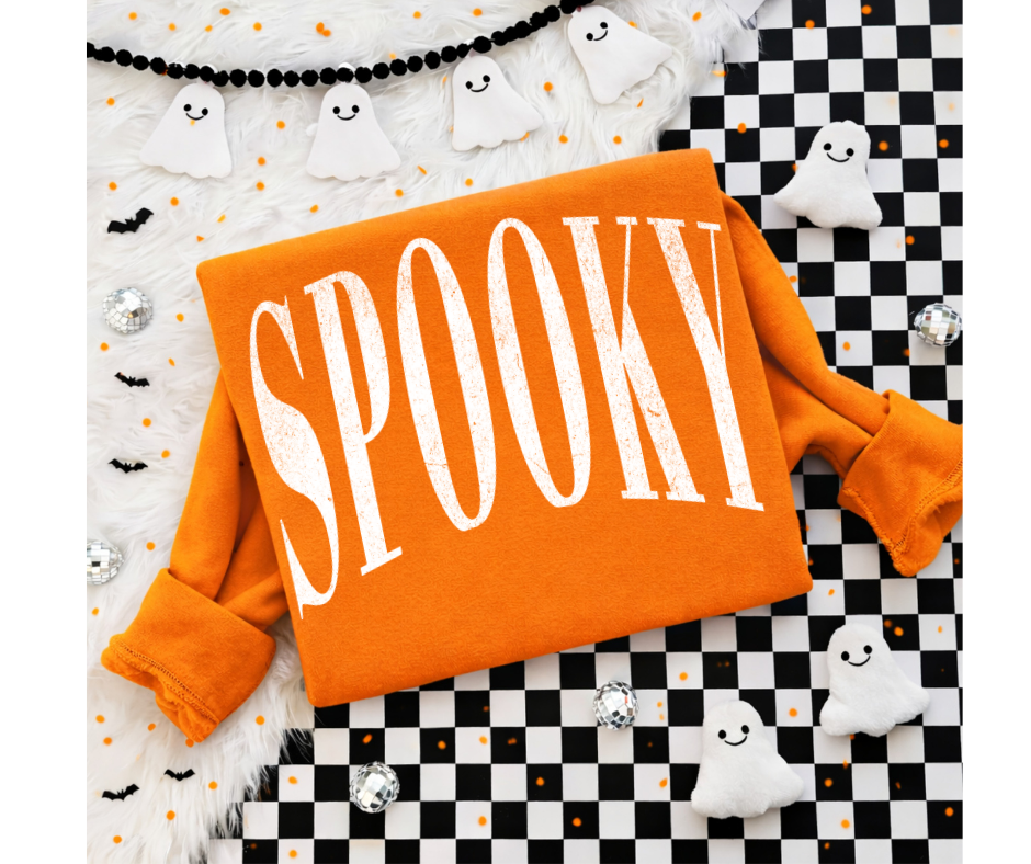 SINGLE COLOR SCREEN PRINT -  SPOOKY (BLACK)