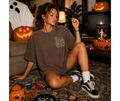 SINGLE COLOR SCREEN PRINT -  BOO GHOST (BLACK)