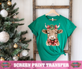 FULL COLOR SCREEN PRINT - COW CHRISTMAS