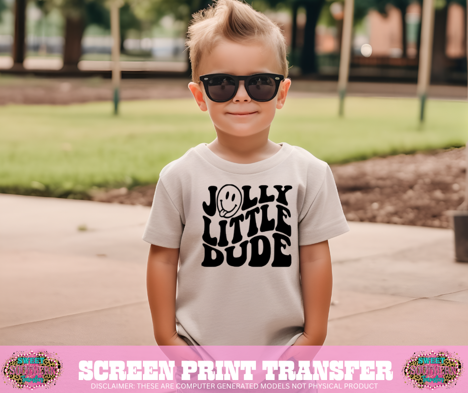 SINGLE COLOR SCREEN PRINT - JOLLY LITTLE DUDE