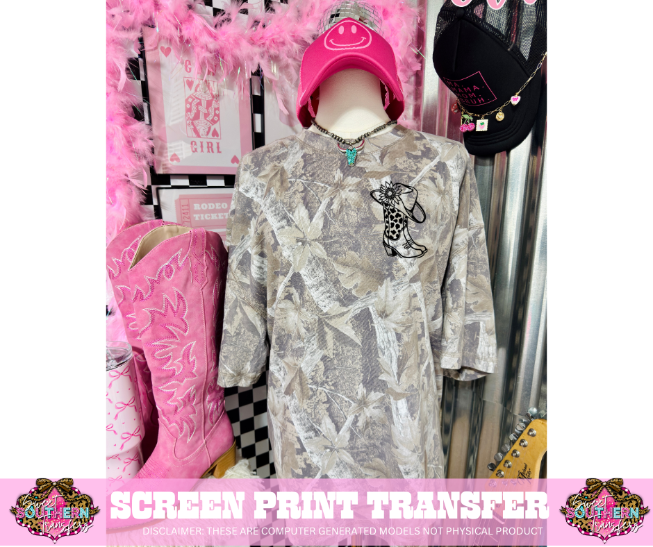 SINGLE COLOR SCREEN PRINT - BOOTS