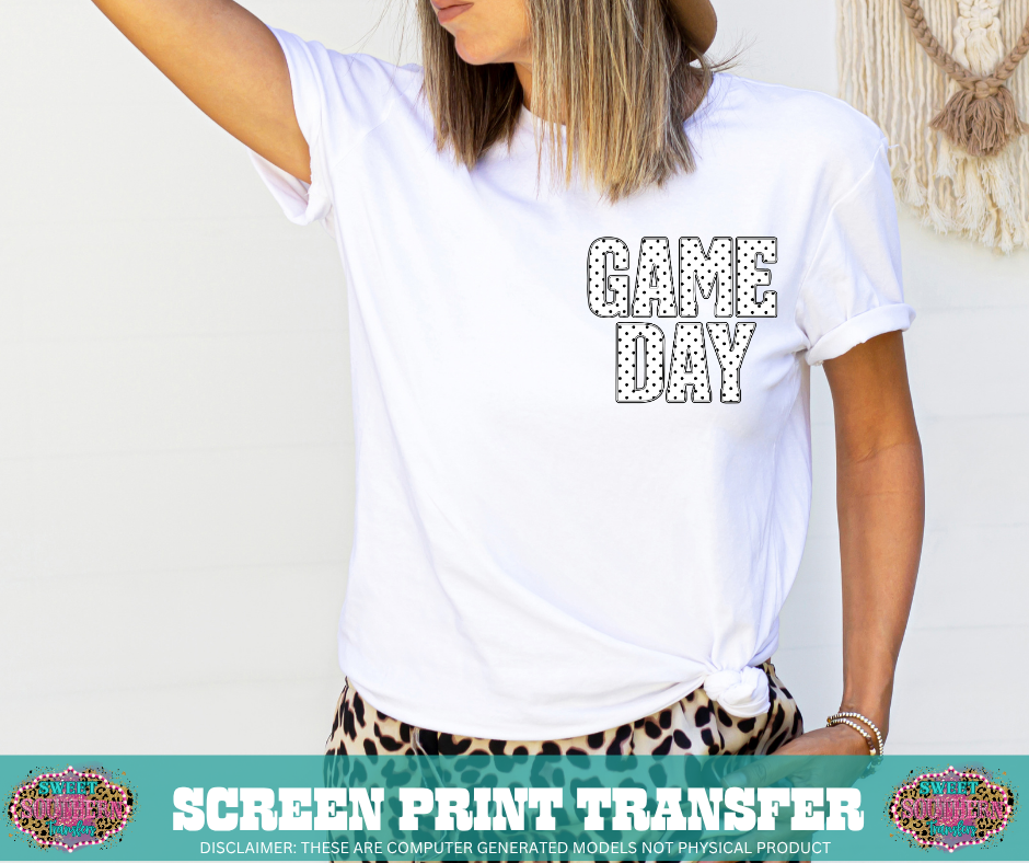 SINGLE COLOR SCREEN PRINT - GAME DAY DOTS