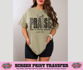 SINGLE COLOR SCREEN PRINT - I WILL PRAISE HIM IN EVERY SEASON