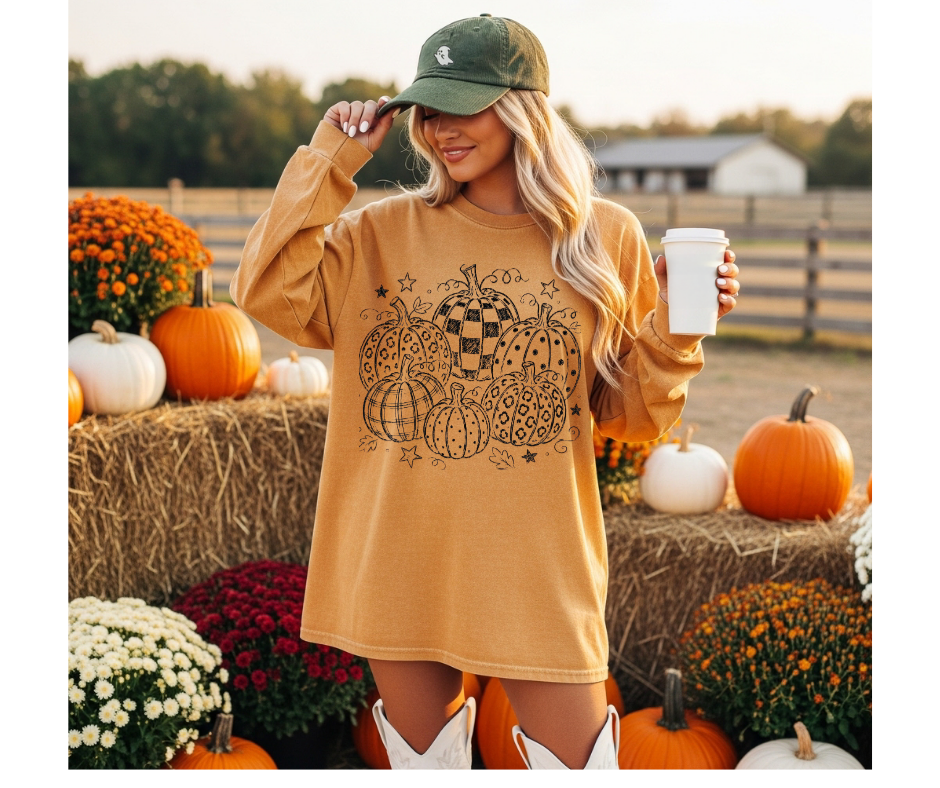 SINGLE COLOR SCREEN PRINT - PUMPKINS