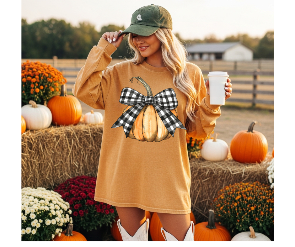 FULL COLOR SCREEN PRINT - PUMPKIN PLAID