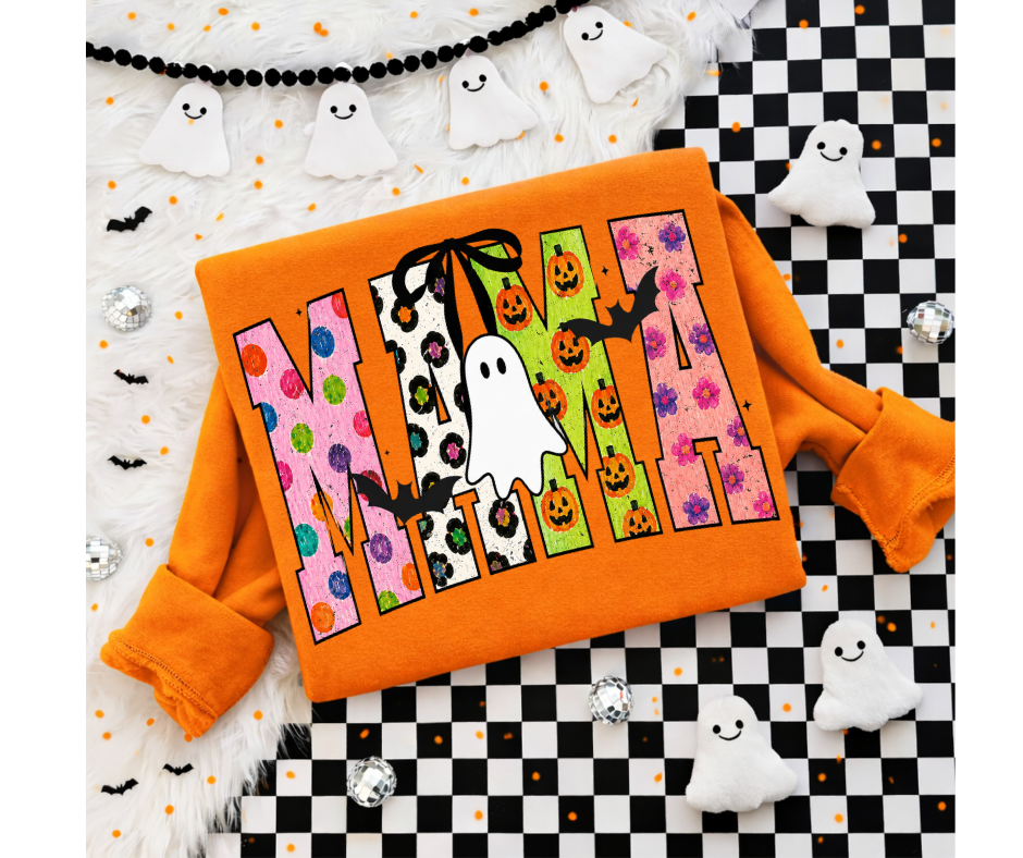FULL COLOR SCREEN PRINT - MAMA NEON BOO