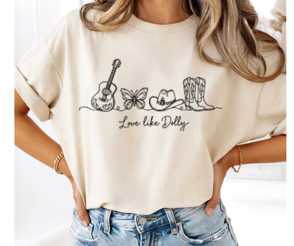 SINGLE COLOR SCREEN PRINT - LOVE LIKE DOLLY