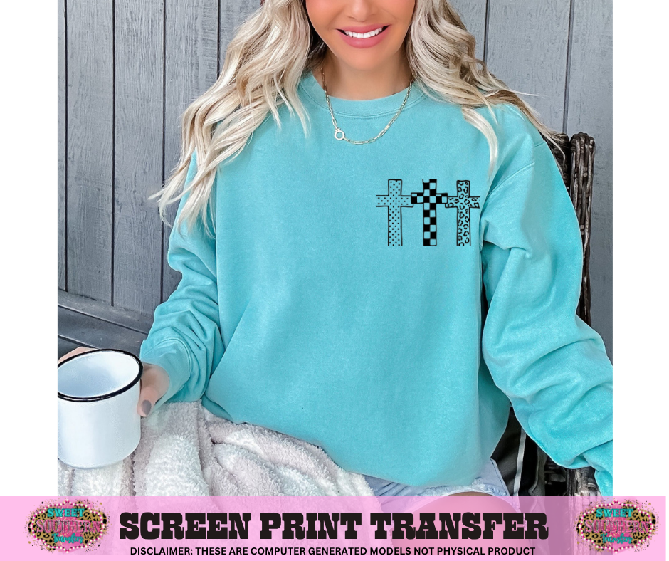 SINGLE COLOR SCREEN PRINT - CROSS