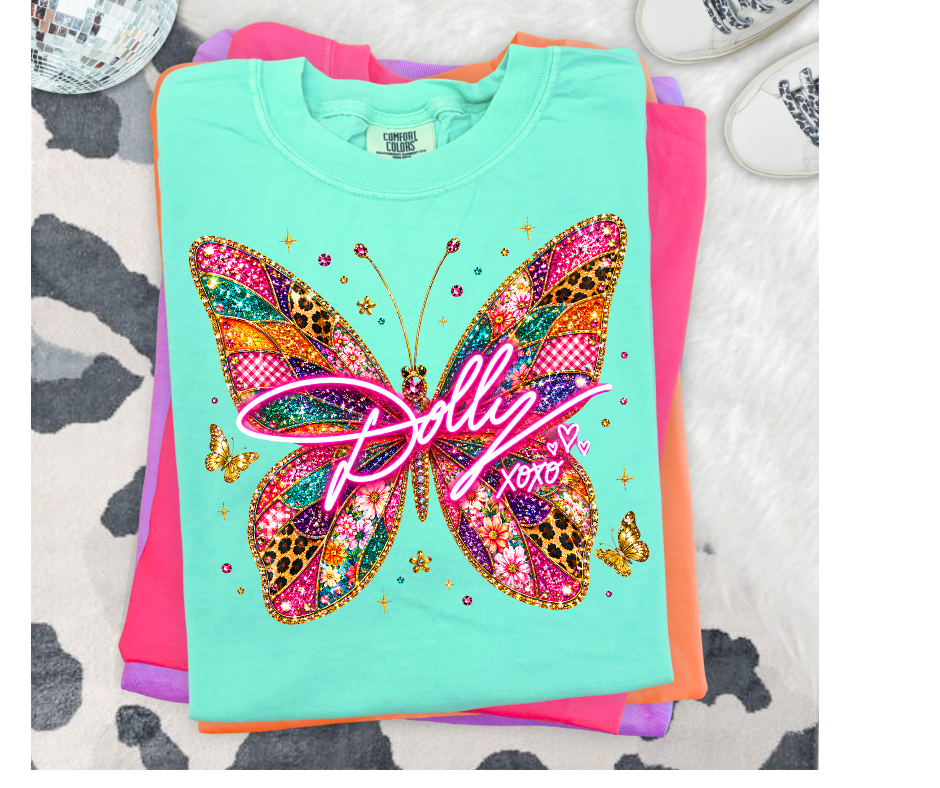 FULL COLOR SCREEN PRINT - D RHINESTONE