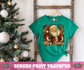 FULL COLOR SCREEN PRINT - MERRY CHRISTMAS DISTRESSED SANTA
