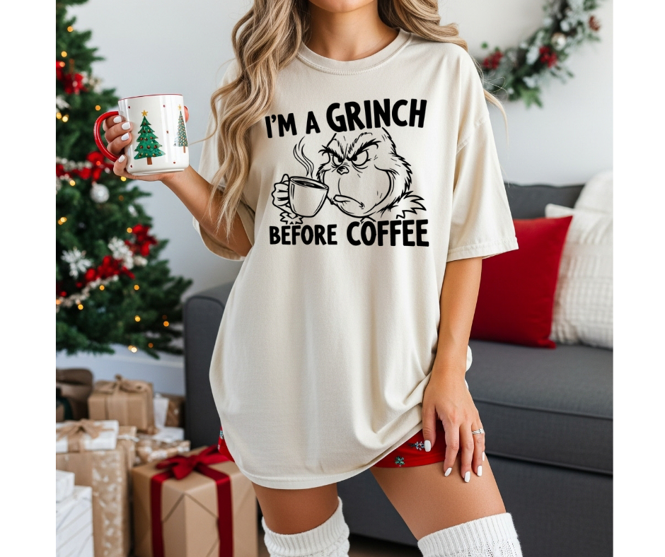 SINGLE COLOR SCREEN PRINT - G BEFORE COFFEE