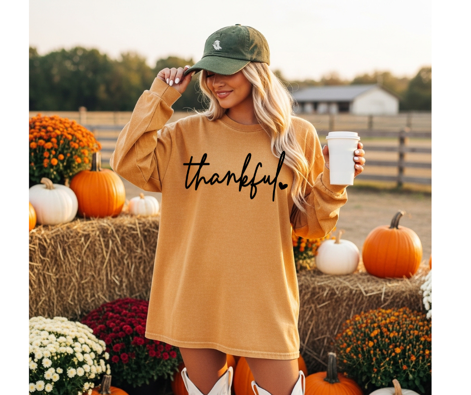 SINGLE COLOR SCREEN PRINT - THANKFUL HEART